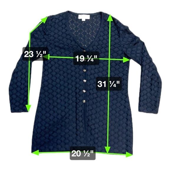 St. John Navy Blue Santana Knit Cardigan & Skirt Suit Set By Marie Gray Size 10 - Picture 10 of 11